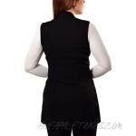 ARNALDO WOMENSWEAR Women's Solid Sleeveless Open Front Regular Fit Stretch  Casual Strech Blazer Work All Day Vest