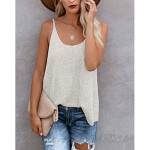 CNFUFEN Womens Casual Sleeveless Shirts Scoop Neck Knit Tank Tops Summer Vest