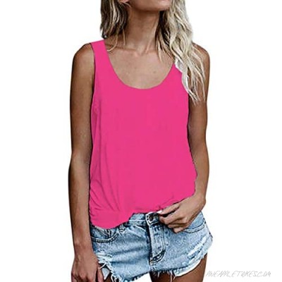 OMSJ Women Shirts Sleeveless Summer Tunic Loose Fit Tank Tops