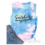 Sunshine on My Mind Tank Top Women Summer Graphic Muscle Tank Sleeveless Casual Vacation Shirt Vest