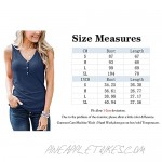 Zovailn Womens V Neck Button Down Tank Tops Sleeveless Ribbed Knit Casual Henley Shirts