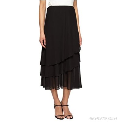 Alex Evenings Women's Tea Length Dress Skirt (Petite Regular Plus Sizes)