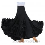 CISMARK Elegant Milk Silk Ballroom Waltz Dancing Long Swing Skirt One Size