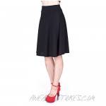 Dani's Choice Impeccable Elastic High Waist A-line Full Flared Swing Skater Knee Length Skirt