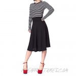 Dani's Choice Stretch High Waist A-line Flared Long Midi Skirt