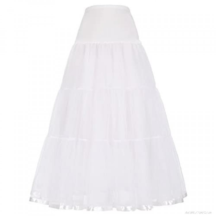 GRACE KARIN Women's Ankle Length Petticoats Wedding Slips Plus Size S-3X