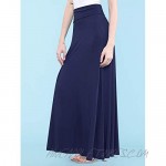 Made By Johnny Women's Solid Basic Lightweight Floor Length Maxi Lounge Skirt (S~3XL)