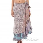 Wrap Around Skirt Wholesale lot of 10 Pcs Printed Reversible Two Layer by R S Jewels Multi Color Long