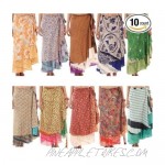 Wrap Around Skirt Wholesale lot of 10 Pcs Printed Reversible Two Layer by R S Jewels Multi Color Long