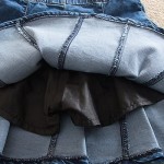 Yimoon Women's Casual Elastic Waist A-Line Skater Denim Jean Mini Skirt