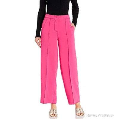 AX Armani Exchange Women's Wide Legged Trouser with Contrasting Stitching Color