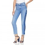 HUDSON Women's Zoeey Hig Rise Lace Up Straight Crop Jean