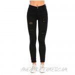 RCCIENTLE ST3017 Women's Skinny Med Rise Comfy Denim Stretchy Jeans YKK Zipper Closure Classical Black
