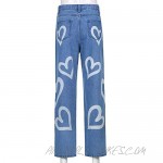 YAYAOAYAY Women High Rise Straight Jeans Ripped Boyfriend Baggy Trousers Y2K Denim Pants Distressed Wide Leg Bootcut