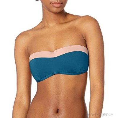 Body Glove Women's Crystal Molded Cup Bandeau Bikini Top Swimsuit with Adjustable Tie Back