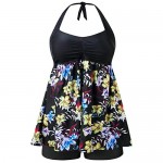 Plus Size Swimsuits for Women Two Piece Tankini Swimwear Bathing Suit Floral Print