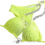 Vicky Ross Fit Designer Neon Yellow NPC IFBB Competition Bikini Suit