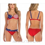 AWESOMETIVITY American Flag Bikini Swimsuit - Fourth of July Suits for Women