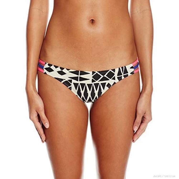 EIDON Women's Zinnia Split Side Strap Cheeky Bikini Bottom Swimsuit