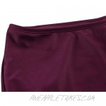 Firpearl Women's Swim Skirt High Waist Bikini Bottom Ruffle Hem Tankini Swimsuit Bottom