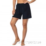 Mycoco Women's Swim Shorts Loose Boyshort Swimsuit Bottom Boardshorts with Brief