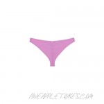 PilyQ Women's Lilac Basic Ruched Bikini Bottom Teeny Swimsuit