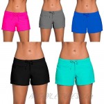 Swim Shorts for Women - Sports Tankini Bottom Shorts with Side Split Waistband for Surfing Sail Summer Beach Swimwear