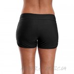 Tomlyws Women's Swim Shorts Solid Bikini Bottoms Tummy Control Tankini Bottoms