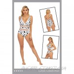arttranson One Piece Bathing Suits for Women High Waisted Swimsuit Tummy Control Cow Print Swimwear