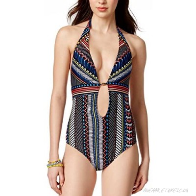 Bar III Women's Printed Maillot One-Piece Swimsuit