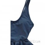 CUPSHE Women's Graceful Peplum Backless One-Piece Swimsuit