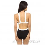 Jets by Jessika Allen womens Classique High Neck Cut Out One Piece Swimsuit