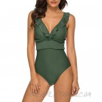 Runtlly Women One Piece Swimsuit Monokini Sexy Hollow Halter Out Swimsuits Bathing Suit