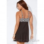 Swimsuits For All Women's Plus Size Macrame High Neck Swimdress