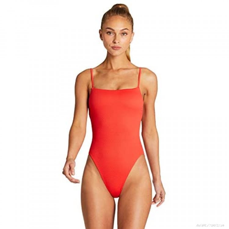 Vitamin A Women's Jenna Textured Over The Shoulder One Piece Swimsuit