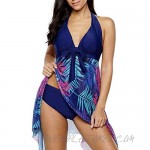 YD YONGDONG Two Piece Swimsuits for Women Halter Tankini Bathing Suit with Shorts