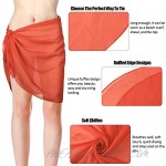 Geyoga 3 Pieces Women's Chiffon Swimsuit Cover Ups Skirt Beach Wrap Sarong Cover Up Swimwear Sarong Bikini Wrap Skirts