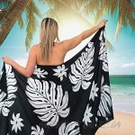 Island Chic Sarong for Women Black & White Swimsuit Cover Up Bikini Beach Skirt Wrap