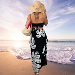 Island Chic Sarong for Women Black & White Swimsuit Cover Up Bikini Beach Skirt Wrap