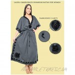 LA LEELA Women's Maxi Evening Caftan Elegant Dress Beach Cover Up Embroidered