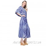 LA LEELA Women's Maxi Kaftan Boho Dress Sleep Wear Swim Cover Ups Embroidered