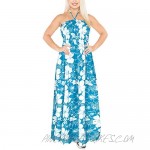 LA LEELA Women's Plus Size Tube Top Dresses Summer Swing Beach Dress Printed A