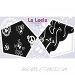 LA LEELA Women's Skull Halloween Costume Swimsuit Pareo Cover Ups Beach Sarong C