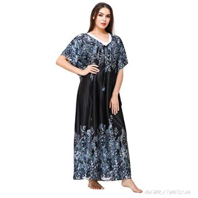 Mikraa Women's Kaftan Tunic Kimono Dress Maxi Style Summer Beach Dress Swimwear Cover Ups Caftan