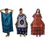 Odishabazaar Cotton Caftan/Kaftan Combo 3 Women's Kaftan Kimono Summer Beachwear Cover up