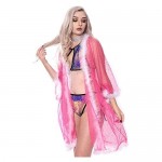 Secret Garden Duster Sequin & Lace with Fur Fringes for Festival Fashion Rave Club Beach & Swimwear