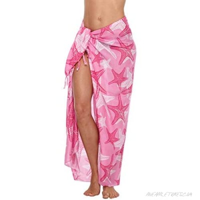 SHU-SHI Womens Beach Cover Up Sarong Swimsuit Cover-Up Pareo Coverups Print
