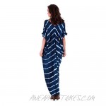 SHU-SHI Womens Casual Maxi Tie Dye Cold Shoulder Long Loose Dress Beach Cover Up