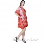 SKAVIJ Women's Tunic Viscose Caftan Knee Length Maxi Dress (Free Size)
