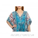 Tengru Women Kaftan Dress Beach Cover Up Printed Long Nightgown Kimono Style for Any Occasion I Free Size I Ankle Length